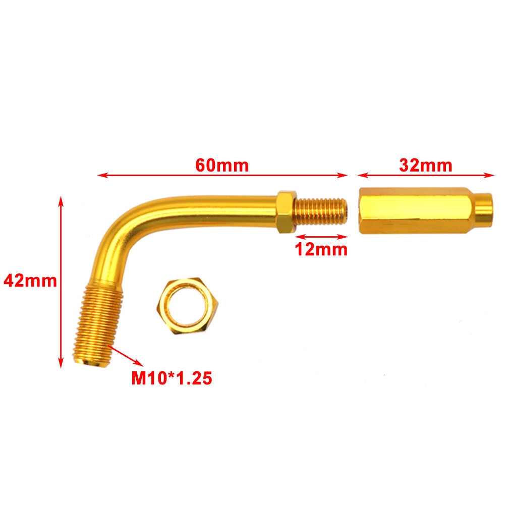 90 Degree Throttle Cable Adjuster Bendy Cable Guide Motorcycle Aluminum Black Q
