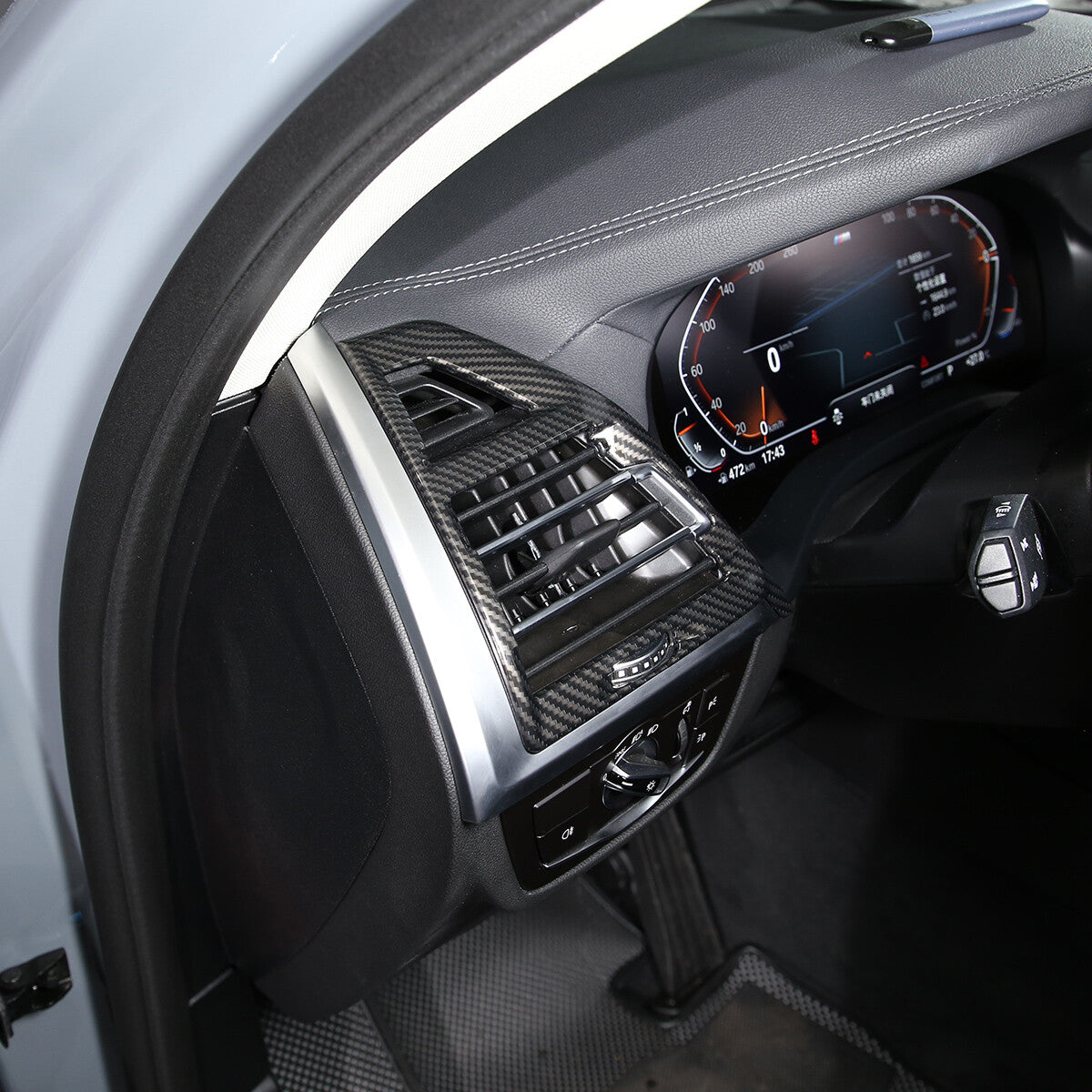 4-Piece Carbon Fiber Door Handle Frame Decal Trim for Tacoma 05-15 US- v