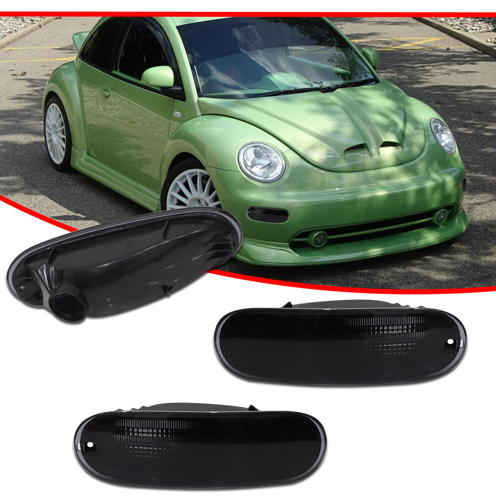 for for VW Beetle Turn Signal Lights 1998 - 2005 Smoked Left and Right Pair - v