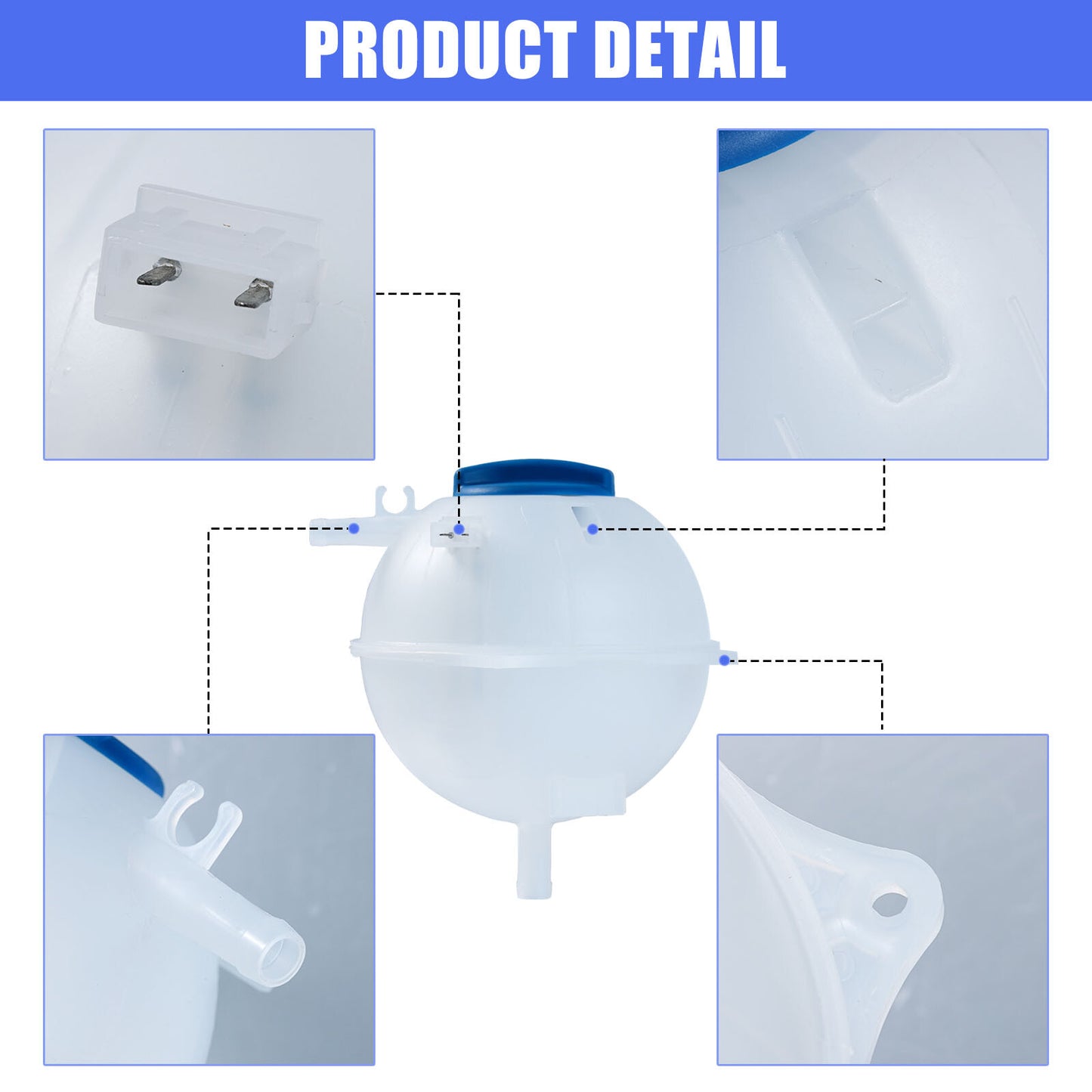 for VW Transporter T4 1990- 2003 Radiator Expansion Tank With Cap 701121407B New