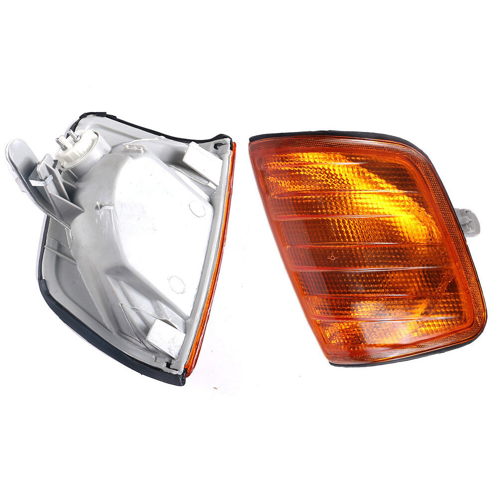 Fit for Mercedes E-Class W124 Front LH RH Amber Corner Lights Turn Signal Lamp Q