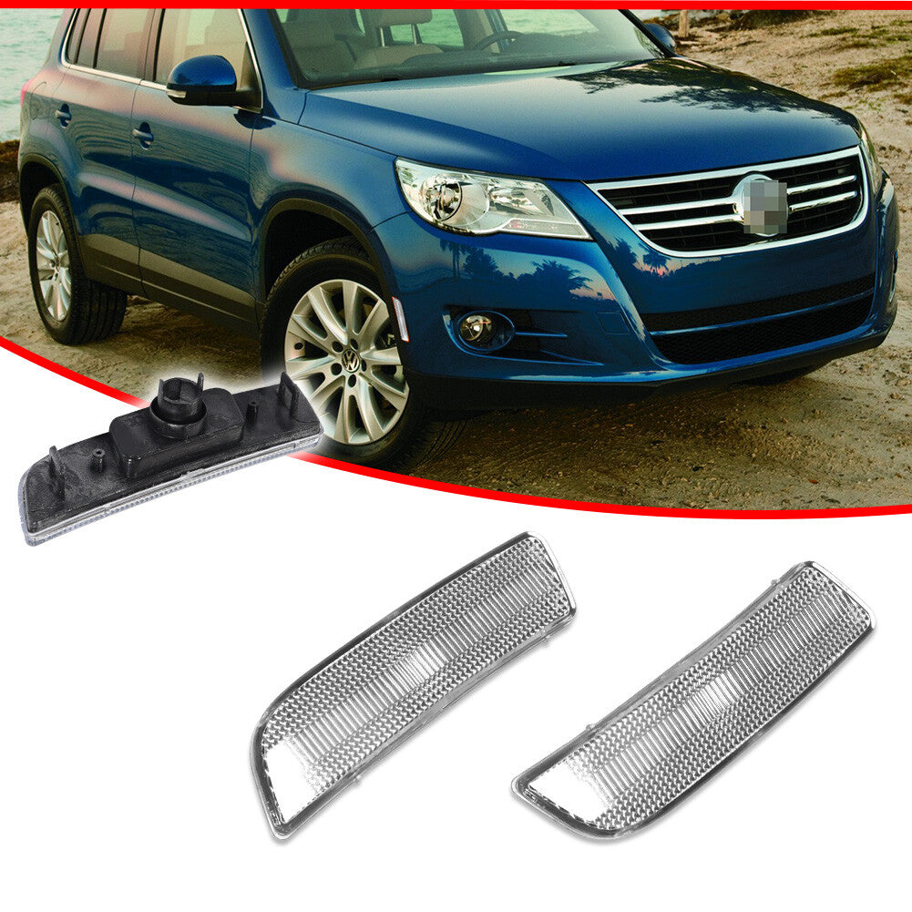 For 2009 - 2017 for VW for Tiguan OE Style Clear Front Side Marker Light Housings Set of One Pair - v