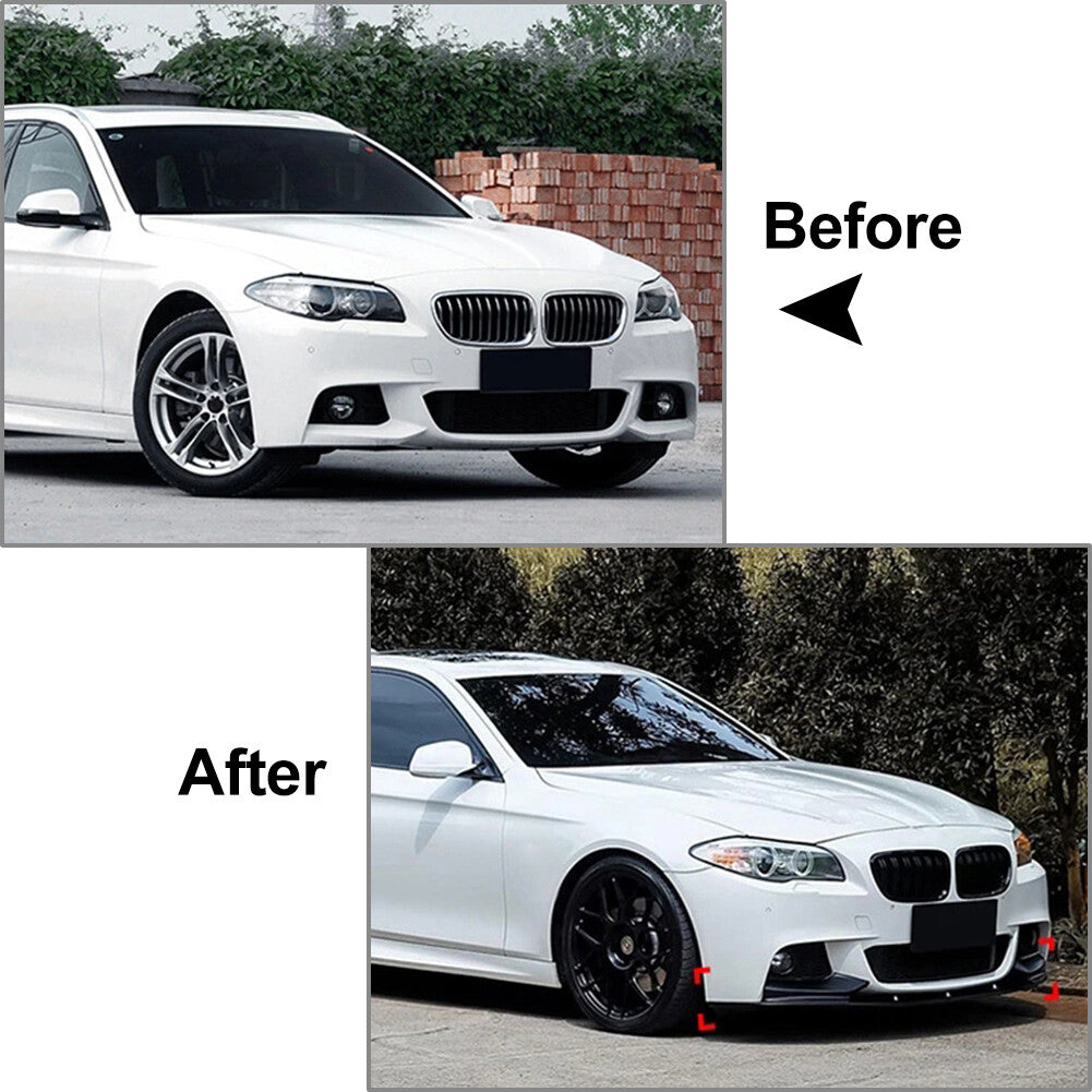 Front Bumper Spoiler Lip FIT for BMW 5 Series F10 M Sport 2011-2016
