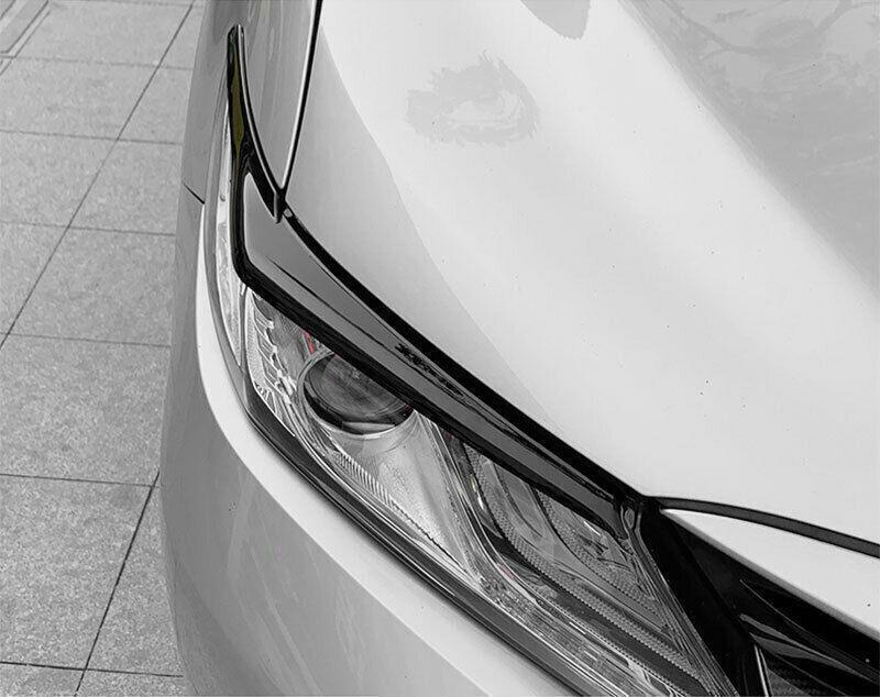 for Toyota for Camry 2018-23 Black Front Headlight Eyebrow Eyelid Lamp Cover Trim 2P