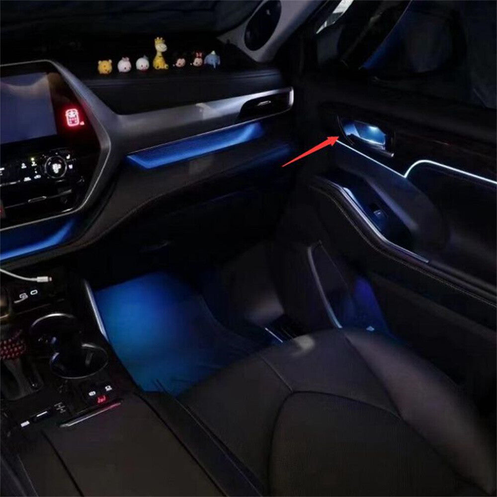 4x Blue Inner Door Bowl Handle Ambient Light for Toyota Highlander 2020-2022 Q