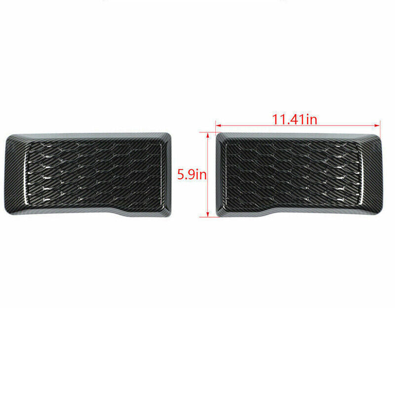 2pc Carbon Fiber Front Bumper Guards Pads Decor Cover Trim for Ford F150 2015-20