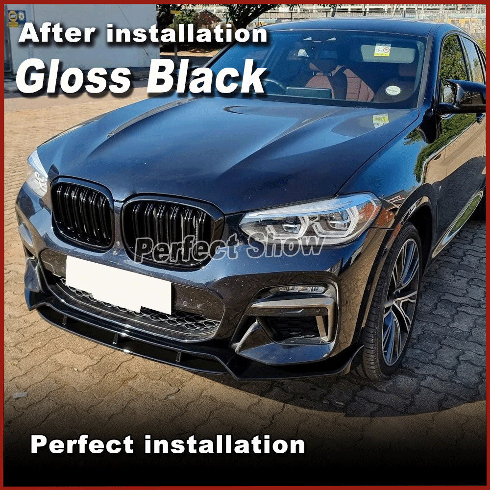 Fit for BMW X3 M-Sport 18-20 Gloss Black Front Bumper Chin Lip Spoiler Splitter