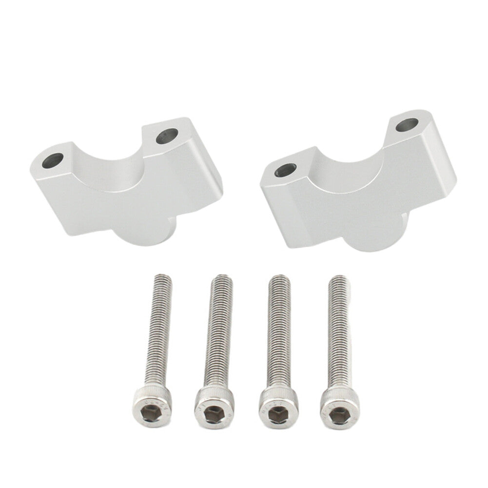 CNC Handlebar Raiser Clamp Extend Mount Silver For Tiger Sport 660 2022 2023-24 Q