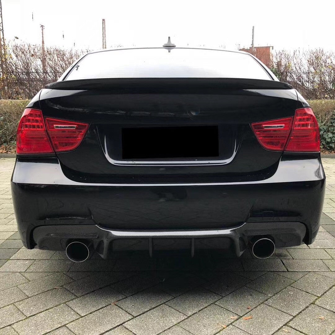 Fit for BMW 3Series E90 325i M-Sport 09-12 Carbon Fiber Rear Bumper Diffuser Lip