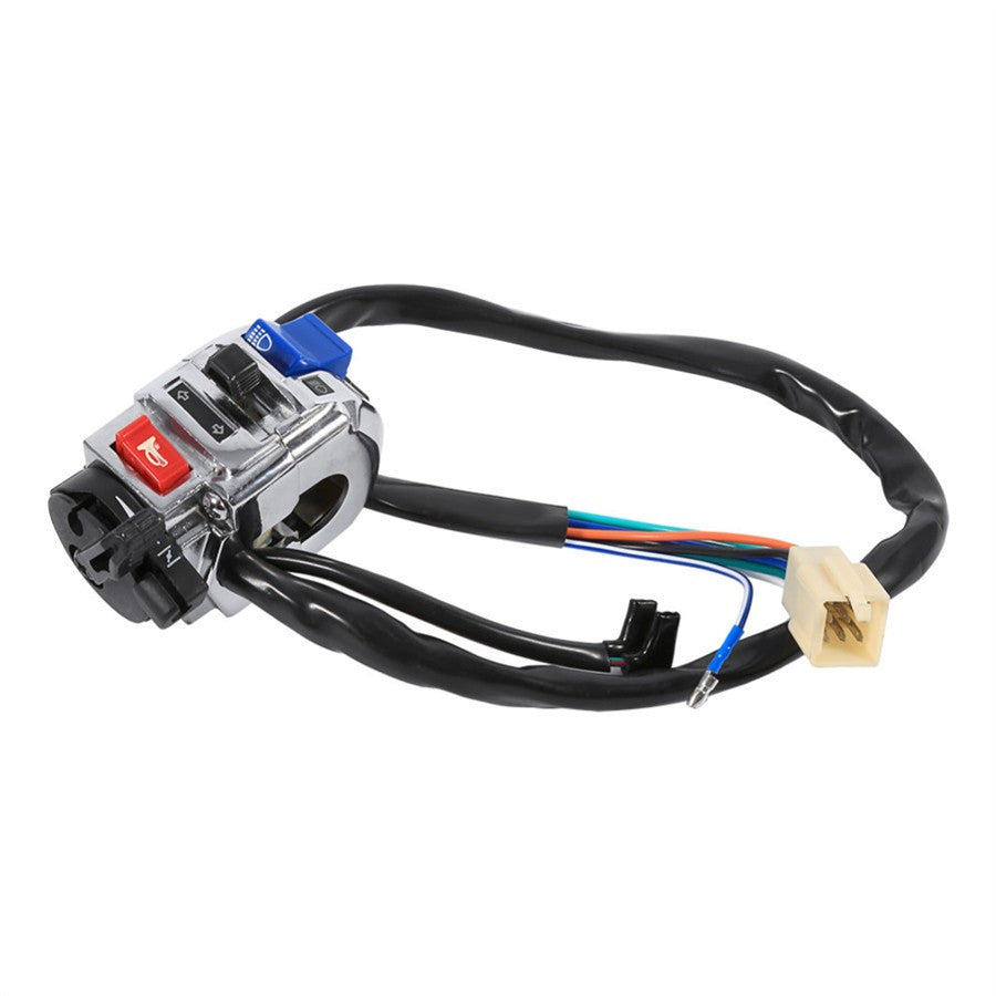 Motorcycle 7/8Handlebar Control Horn Turn Signal Light Start Switch for Honda Q