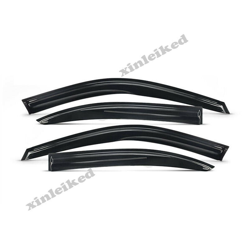 4P for Hyundai Santa Fe 2006-2012 Black Window Vent Visors Sun Rain Wind Guards