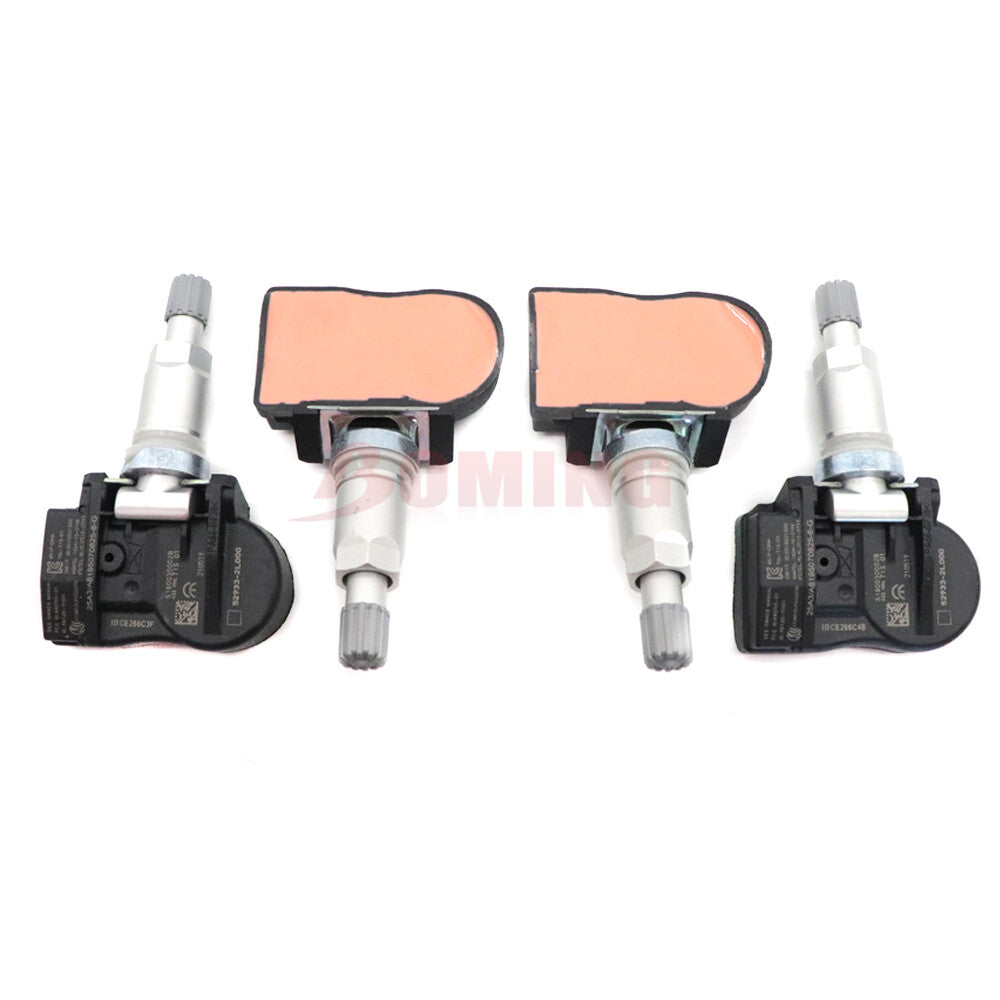 4-pack Tire Pressure Monitoring System (TPMS) sensors suitable for Hyundai I30, I10, and for Kia Ceed 52933-2L000