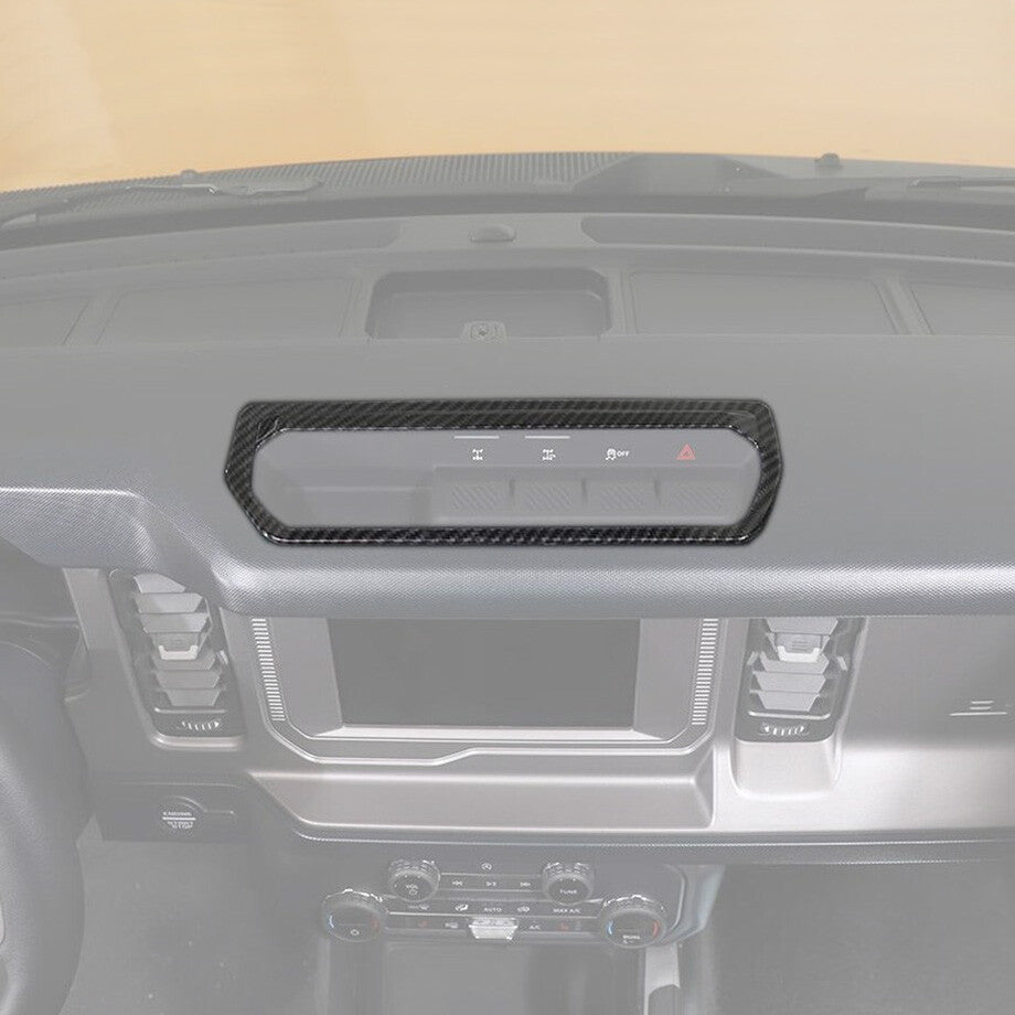 For 21-24 Bronco Carbon Fiber Differential Control Switch Panel Cover Trim v