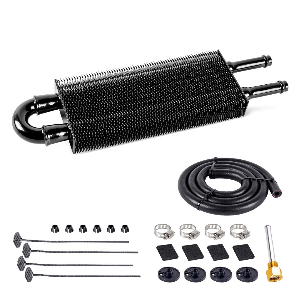 2 Row Fit For Oil Cool Kit Remote Transmission Auto-Manual Radiator Converter Q