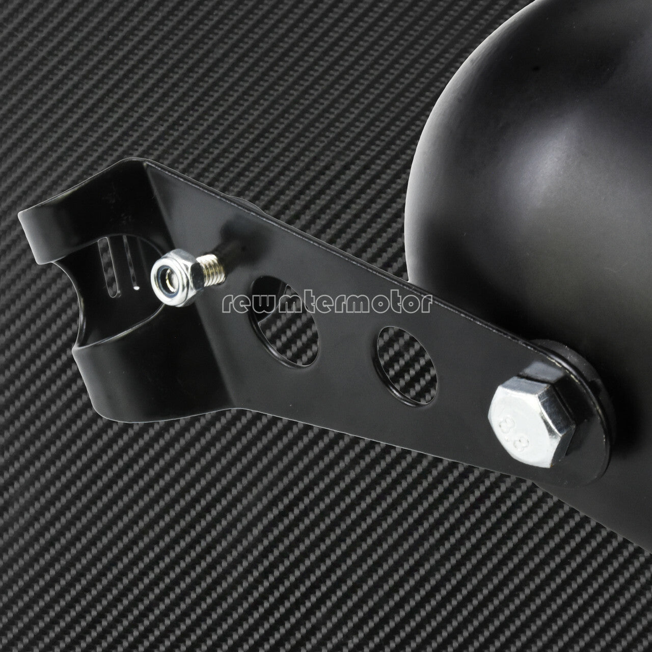 Black Twin Headlight Motorcycle Double Dual Lamp Mount Street Fighter Universal Q