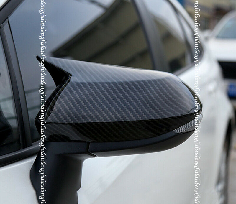 for Toyota for Corolla 2019-2023 Carbon Fiber ABS Ox Horn Rearview Mirror Cover Trim