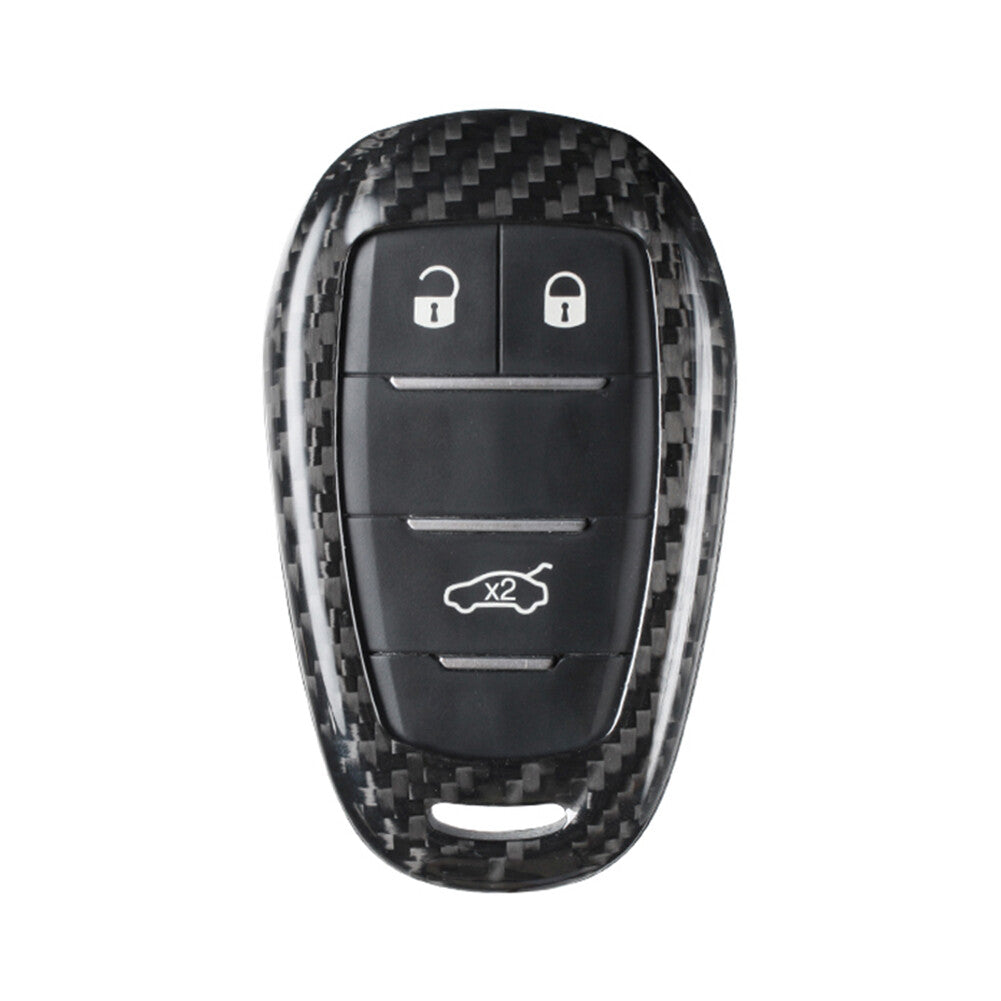 Carbon Fiber Remote Key Shell Cover Case Fit for Alfa Romeo for Stelvio Black&Red Q