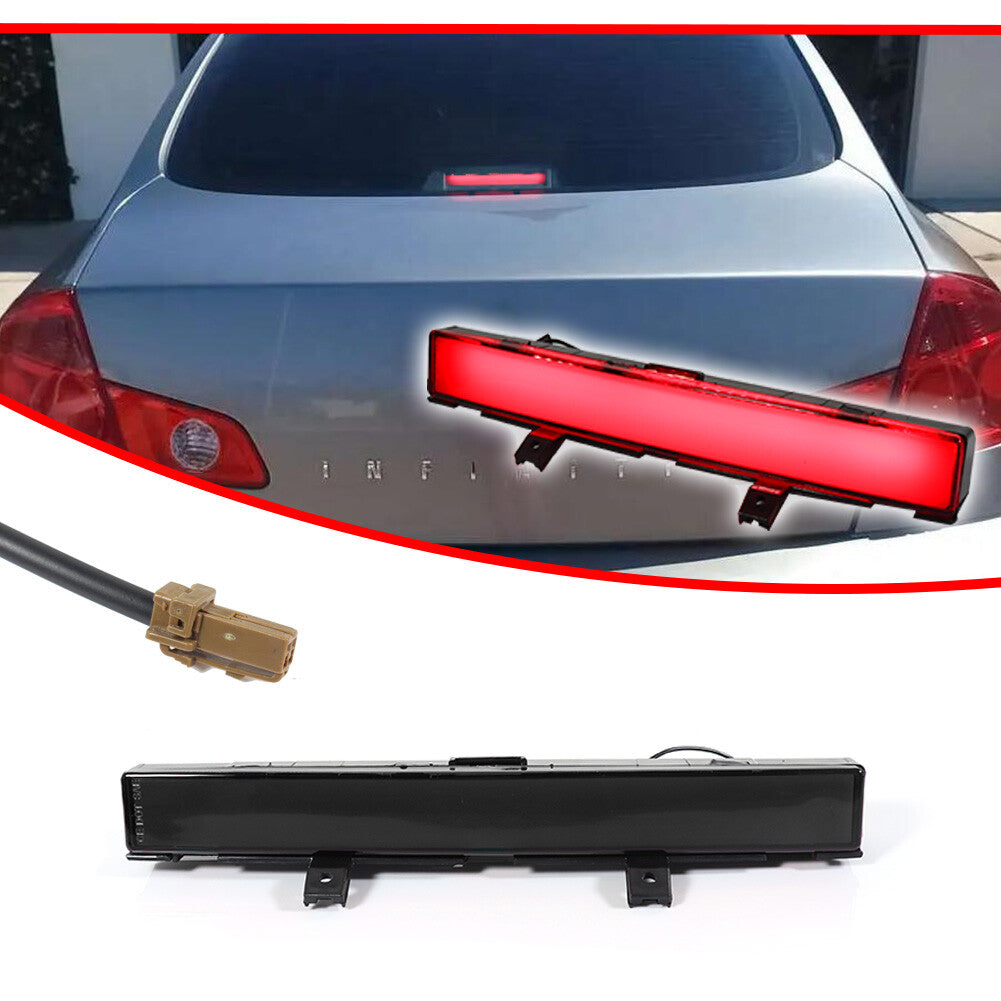 Suitable for 2007-2013 for INFINITI G25 G35 G37 smoked high installation stop third brake taillight- v