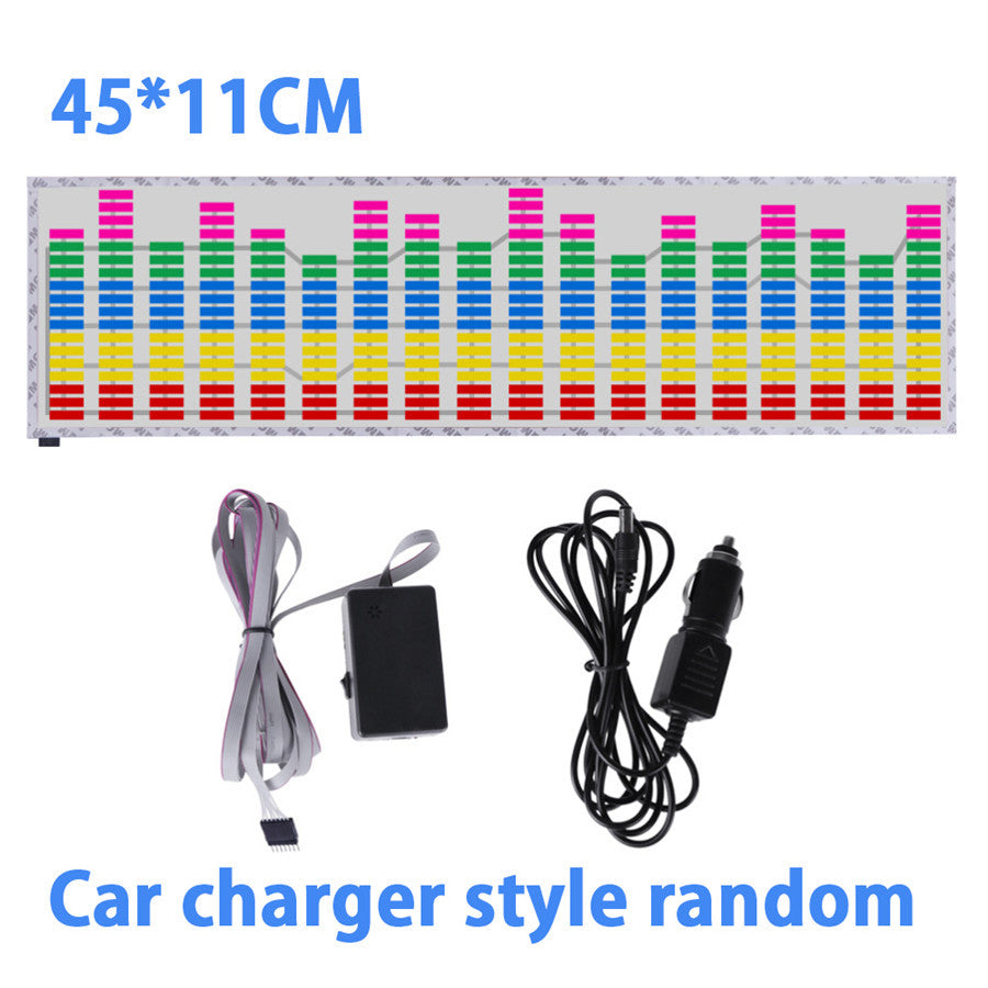 Car Rear Windshield Decor LED Light Sound Activated Music Rhythm Atmosphere Lamp Q