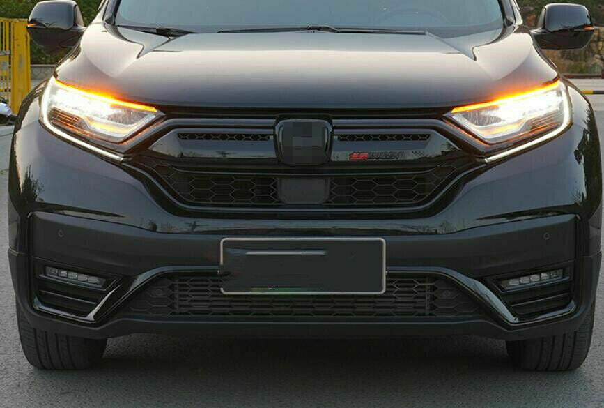 for Honda CR-V CRV 2020-2022 Glossy Black Front Bumper Grille Lower Strips Trim
