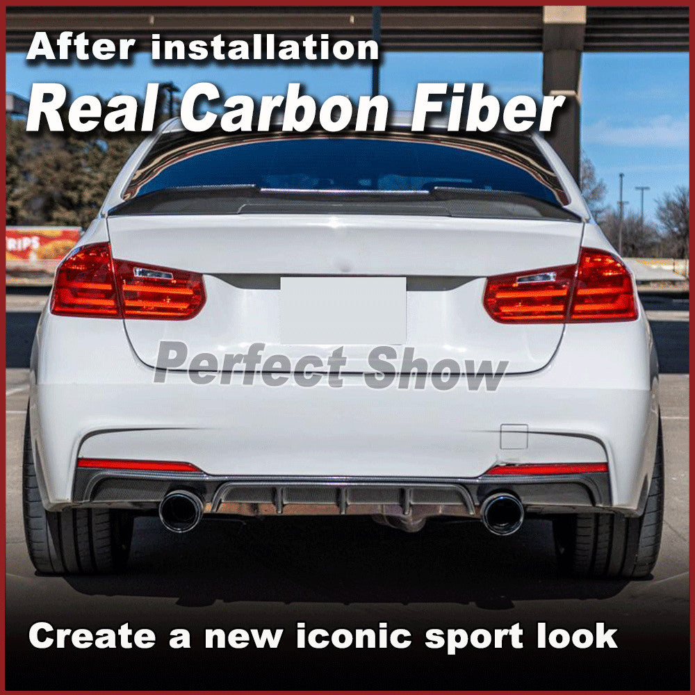 Fit for BMW F30 320i 325i 328i M Sport 2012-2017 REAL Carbon Rear Diffuser Lip
