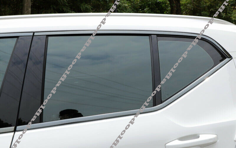 for Volvo XC40 2019-2024 Black Steel Door Window Sill Molding Trim Decor Strips