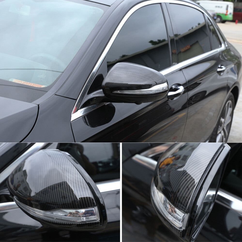 Carbon ABS Side Rearview Mirror Cover for Benz C E S GLC Class W205 W213 2015-20