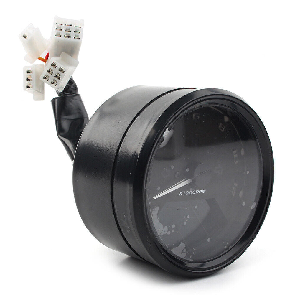 LCD Digital Universal Motorcycle Odometer Speedometer Tachometer 12000RPM Gauge Q