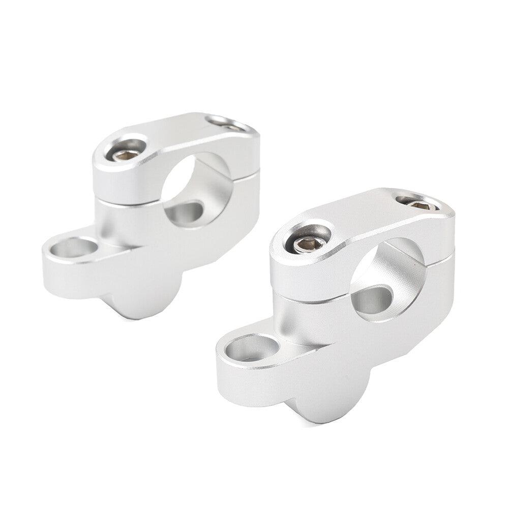 1 25mm Offset Handlebar Clamp Mount Riser Fit for Honda for Suzuki for Yamaha Silver