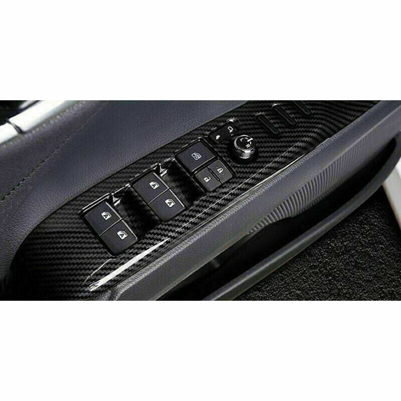 for Toyota for Camry 2018-2023 Carbon Fiber Window Lift Switch Button Panel Trims