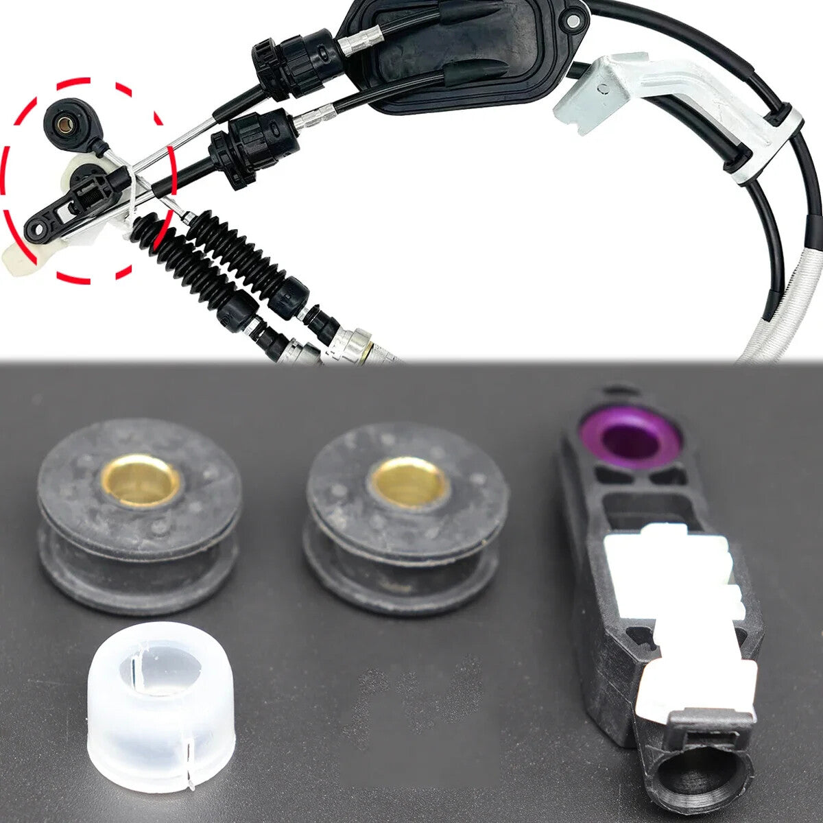 for Toyota Vitz Gear Shift Cable Linkage Rod Connector Bushing Repair Kit 06-16