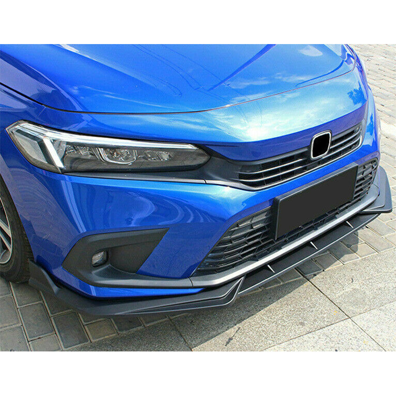 for Honda for Civic Sedan 2022-2023 Matt Black Front Bumper Lip Splitter Spoiler Lip