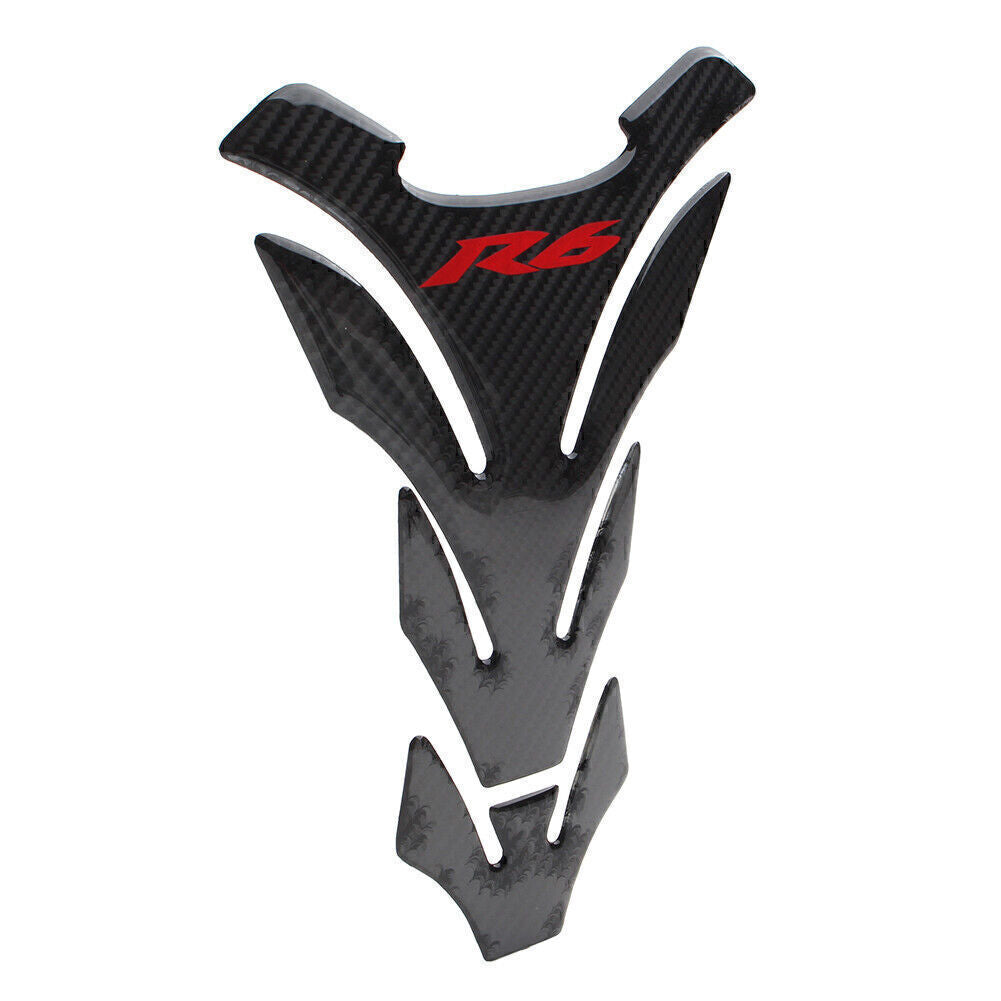 3D Carbon Fiber Red Gas Tank Pad Protector Sticker for Yamaha YZF R6 YZF-600