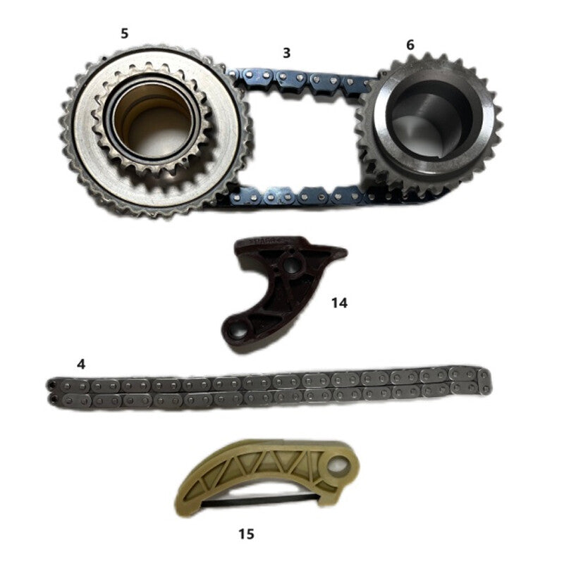 Set 15Pcs Timing Chain Kit for 2011-15 for Mercedes M276 CLS 320 3.5L E350 E400 3.0T Q
