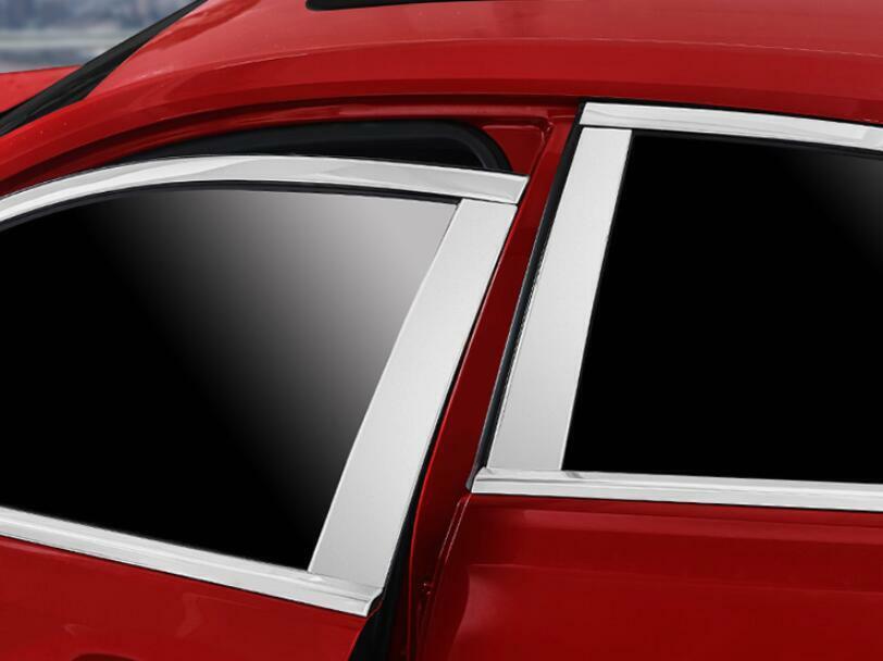for Cadillac CT4 2020-24 Chrome Steel Exterior Window Pillar Post Trim Strip 6P