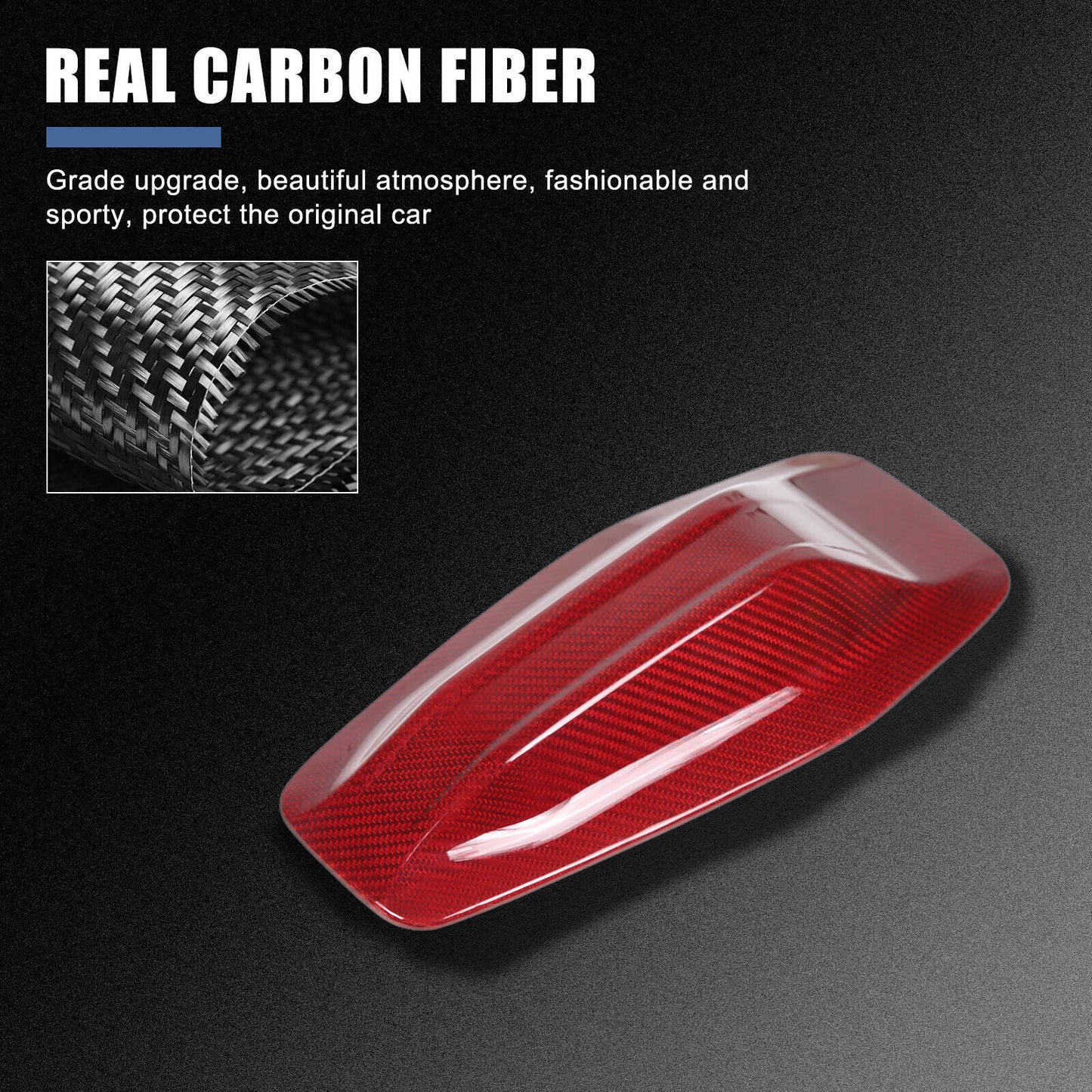 Red Carbon Fiber Fin Antenna Cover For 5 /7 2024+ n