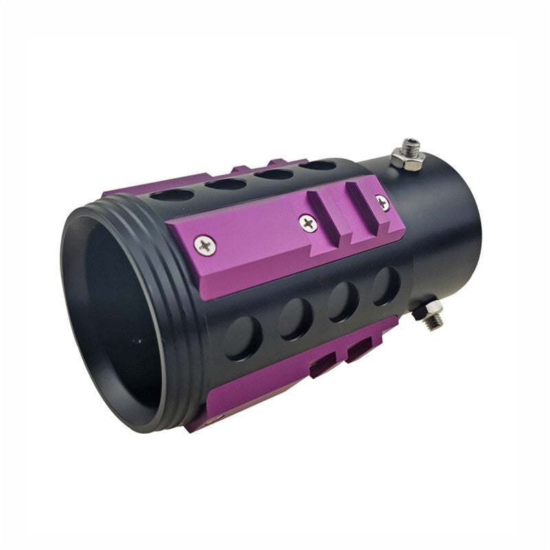 Car Aluminum Tail Throat Rear Exhaust Pipe Muffler Tip for 1.5-2.5 Pipe Purple