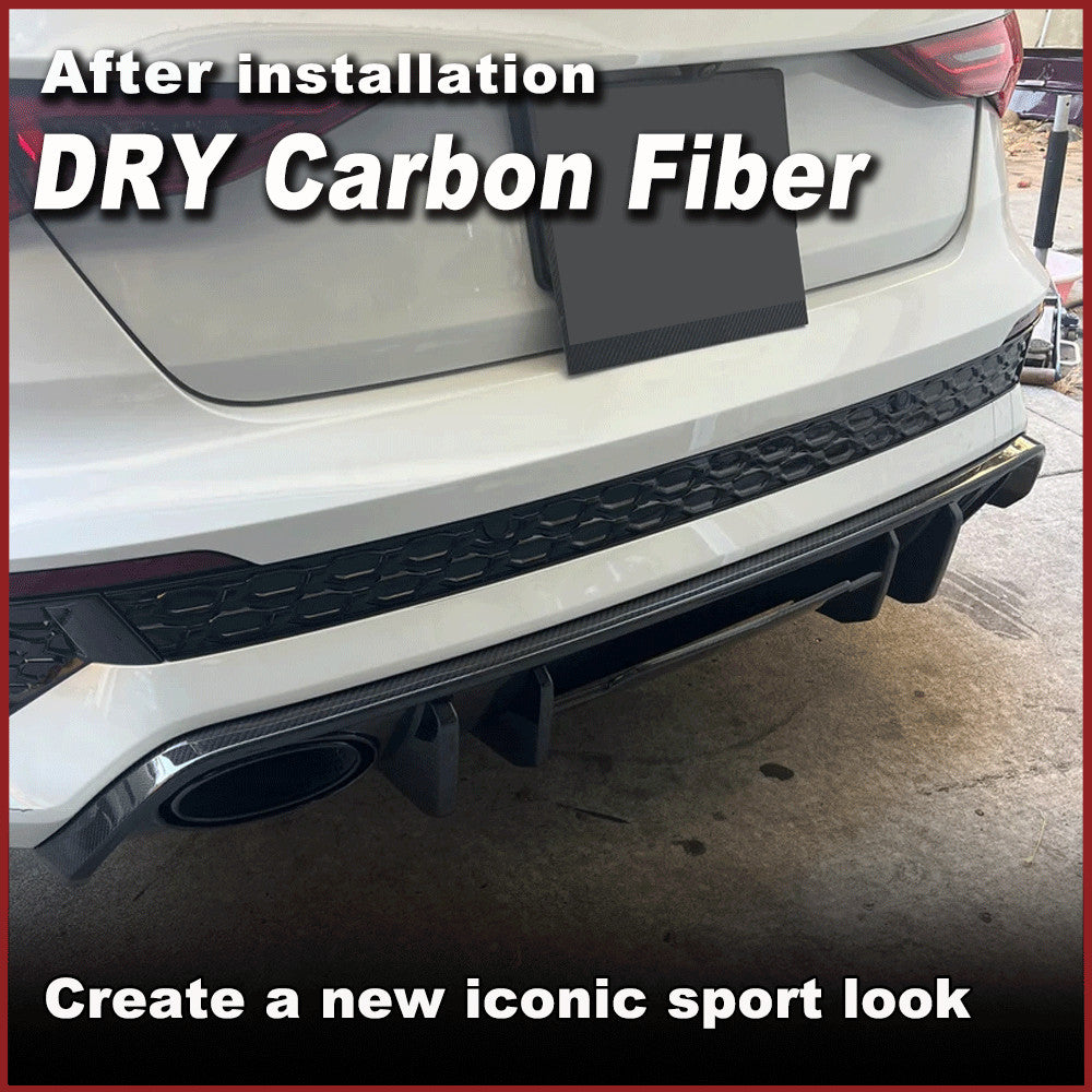 Fit for Audi RS3 8Y Sedan 2022-2023 Dry Carbon Fiber Rear Bumper Diffuser Lip