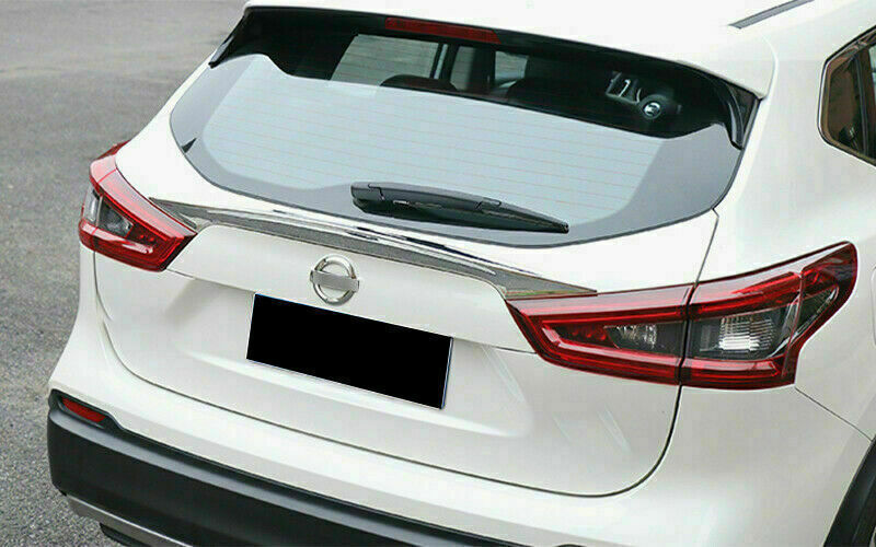 for Nissan Rogue Sport 2017-2022 Chrome Rear Trunk Spoiler Wing Flap Strip Trim