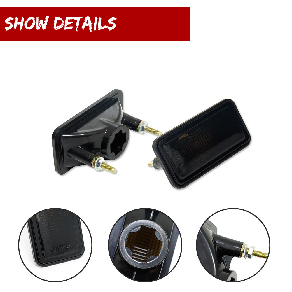 Smoked F&R side marker light housing suitable for 68-69 Camaro Impala Nova for Corvette - v
