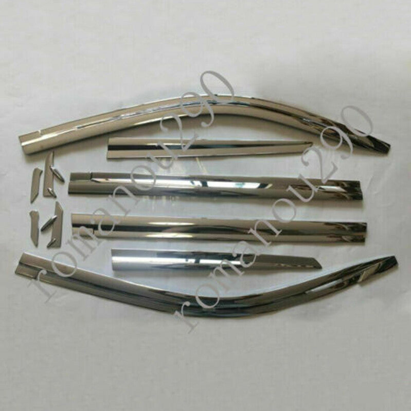 for LEXUS LX570 08-15 Chrome Window Visor Vent Shades Sun Rain Guard Deflectors