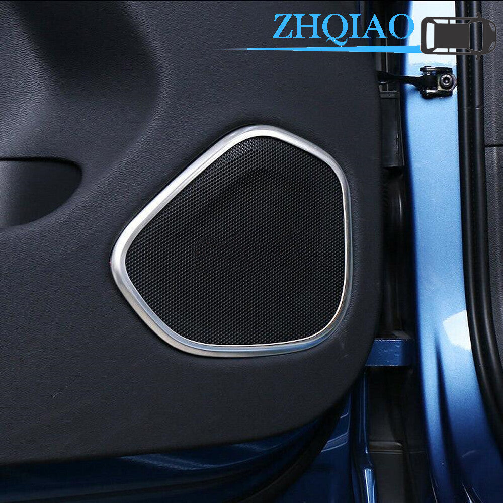 Stainless Steel Interior Door Speaker Ring Cover Trim Fit for Volvo XC60 2018-2020