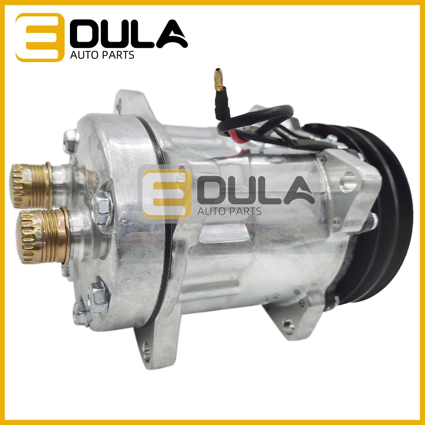 AC Compressor With Clutch fits for Heavy Duty SD709 7402 2009839 12V 2PK 124MM