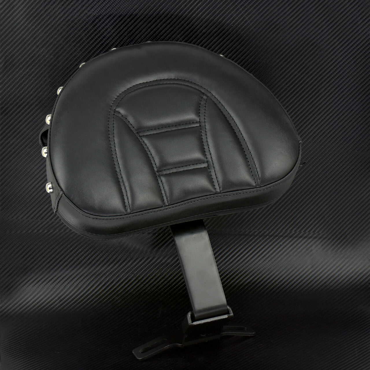 Adjustable Driver Rider Backrest Pad w/Nails Fit for Harley Fatboy Softail 07-17