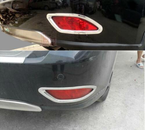 for Lexus RX350 450h 2009-15 Chrome Rear Bumper Fog Light Frame Cover Trim 2PCS