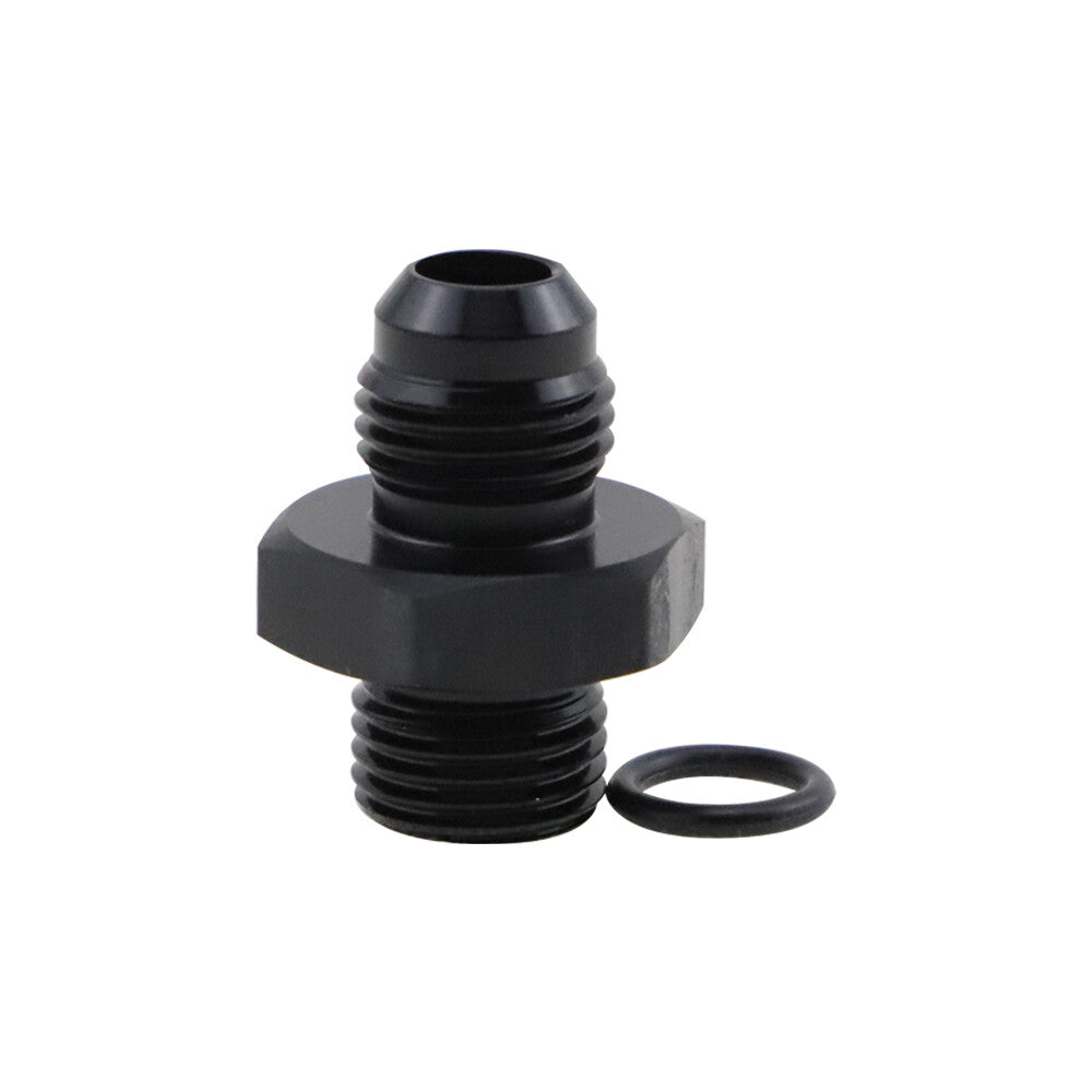 2-Pack ORB-6 O-ring Boss AN6 6AN to AN6 6AN Male Adapter Accessories Black Aluminum