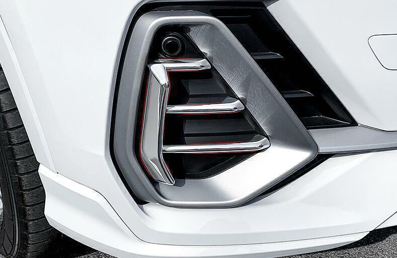 Fit for Audi Q3 2019-2022 Chrome Style Front Bumper Fog Light Lamp Cover Trim 2X