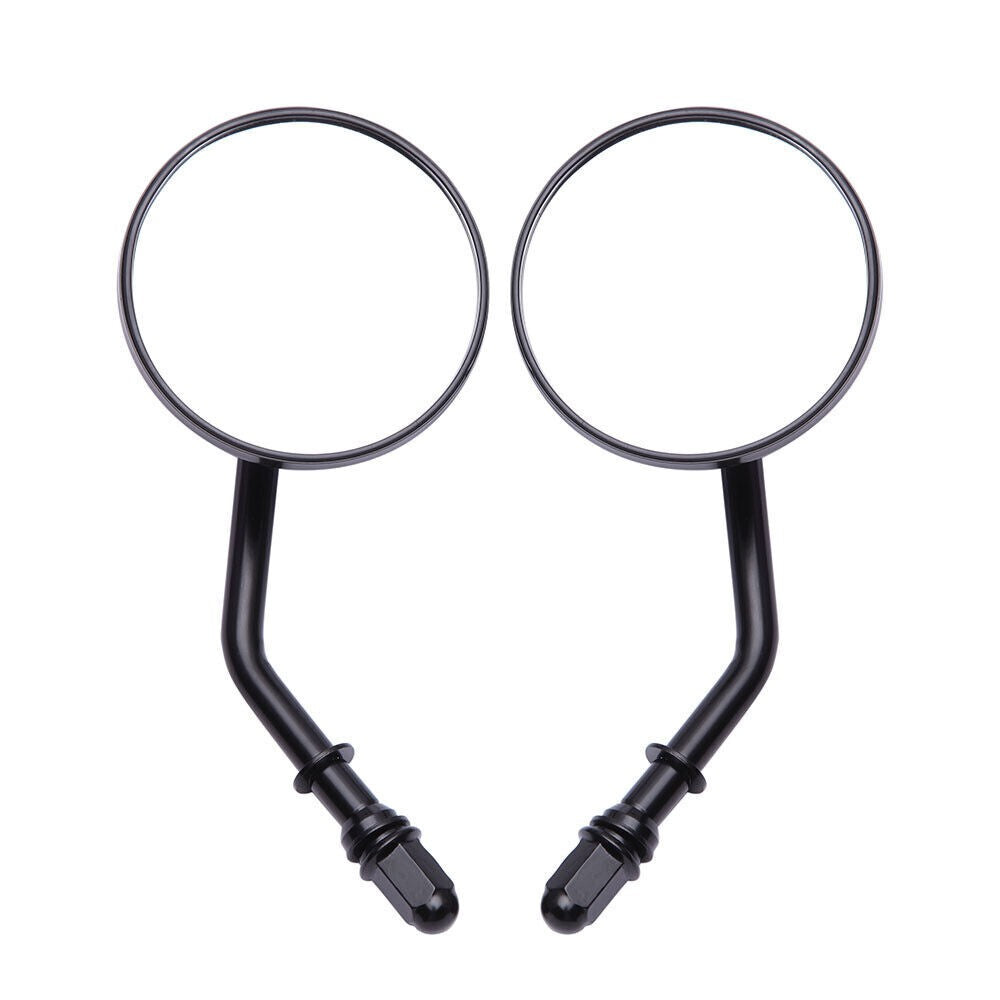 2PCS Motorcycle Black Round Side Rear View Mirrors Rearview For 8mm Threaded