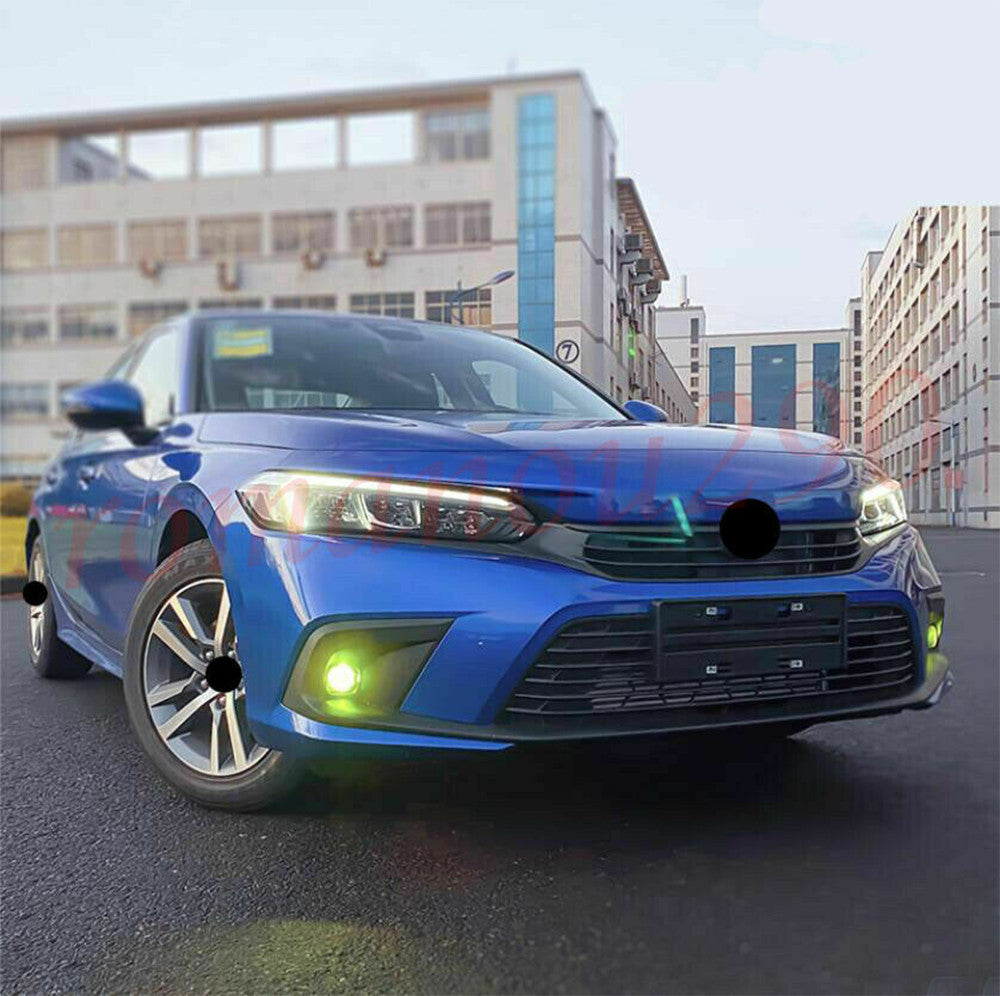 for Honda for Civic Sedan 2022-23 LED Front Bumper Fog Lights w/Cable Switch replace