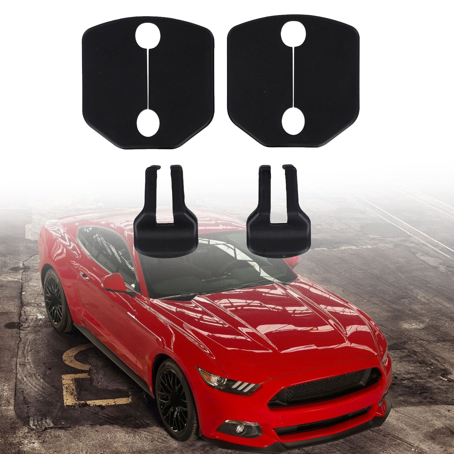 Door Lock Door Stopper Buckle Cover Bezel for for Mustang 2015-2021